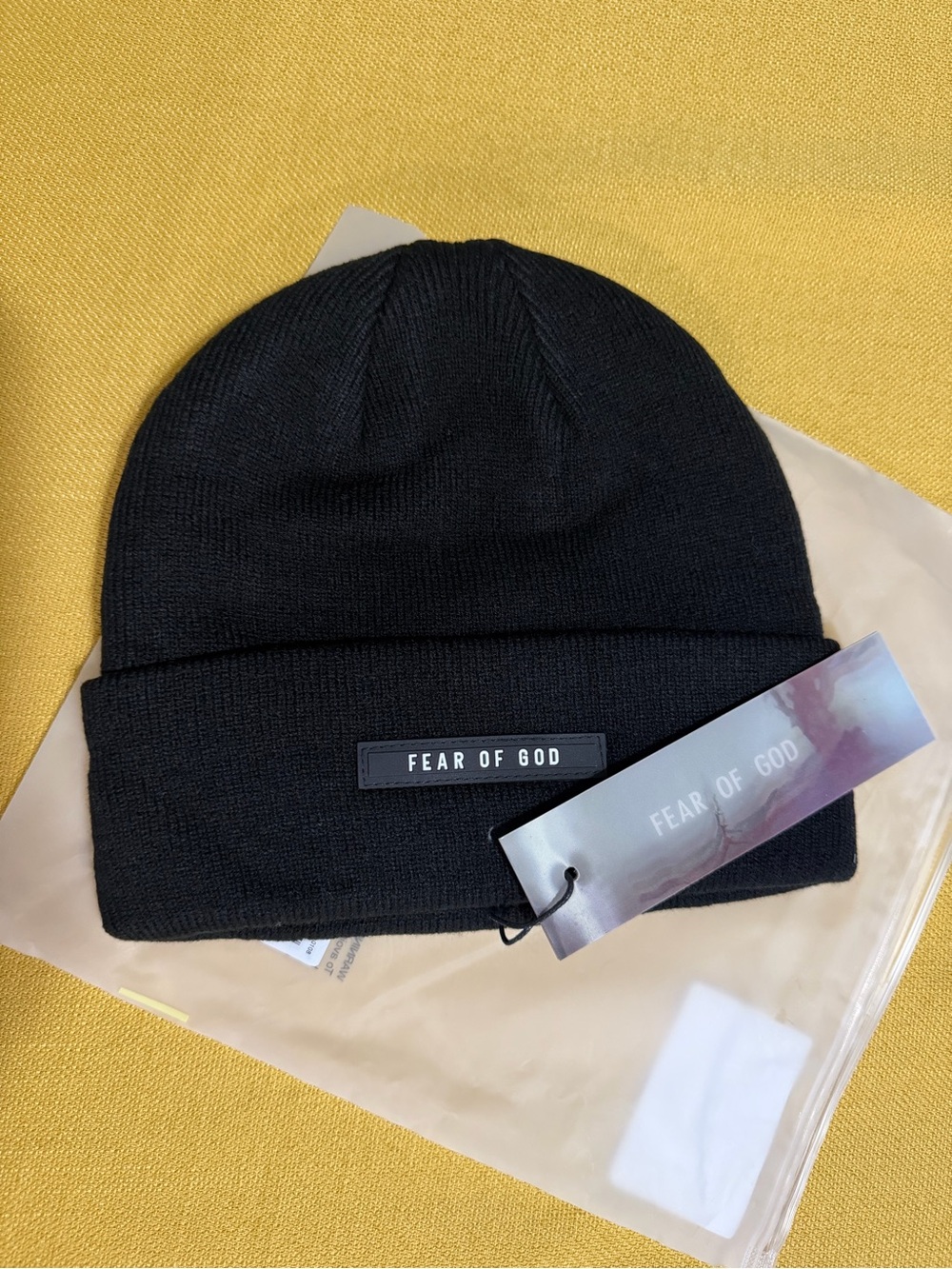 Fear of God Black Fold Cuff Beanie